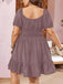 Pink 1950s Puff Sleeve Swing Dress 9