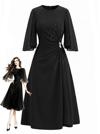 [Pre-Sale] Black 1940s Vintage Dress