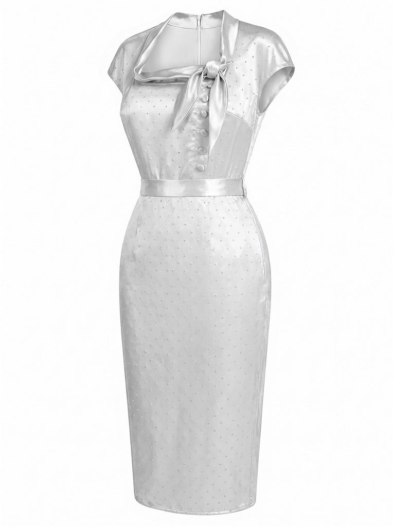 [Pre-Sale] Light Grey 1960s Vintage Classic Dress 3