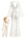 [Pre-Sale] White 1960s Lace V Neck Jumpsuit