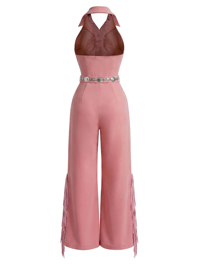 [Pre-Sale] Dark Pink 1970s Vintage Classic Jumpsuit 4