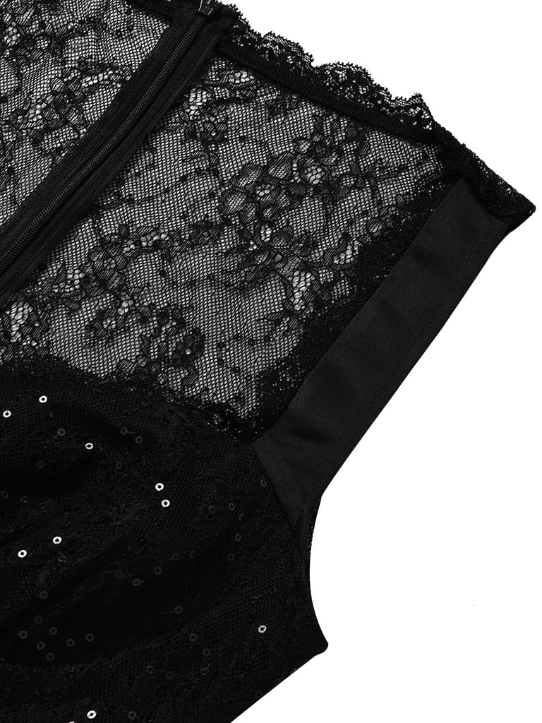 [Pre-Sale] Black 1960s Lace Vintage Classic Jumpsuit 7