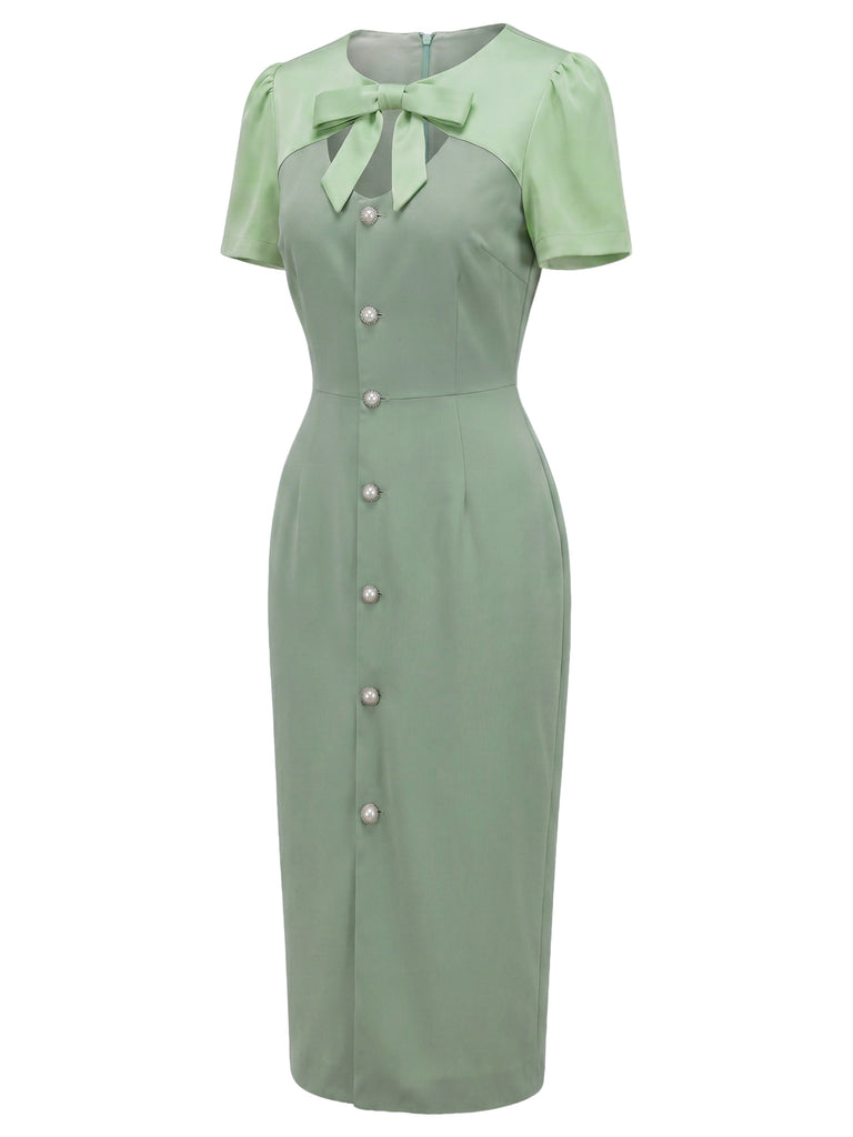 [Pre-Sale] 1930s Bow Vintage Classic Dress 3