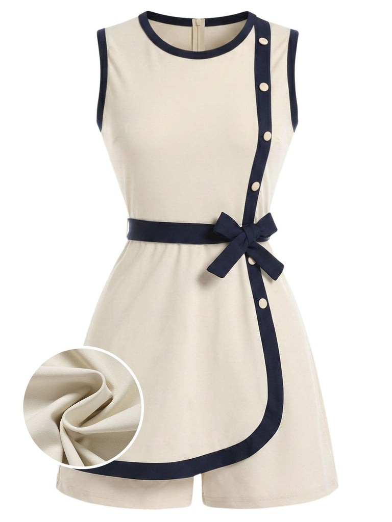 [Pre-Sale] Beige 1970s Patchwork Vintage Classic Jumpsuit 2