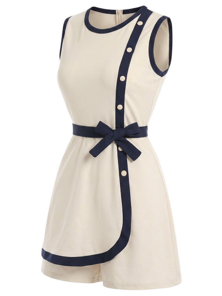 [Pre-Sale] Beige 1970s Patchwork Vintage Classic Jumpsuit 4
