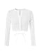 White 1950s V Neck Blouse