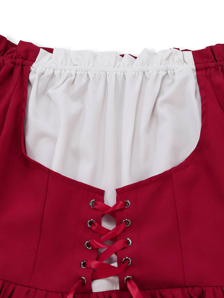 Red 1930s Vintage Classic Dress 4