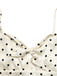 Beige 1940s Polka Dot Vintage Dress 4