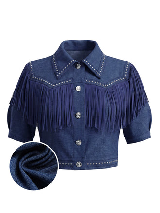 [Pre-Sale] Dark Blue 1960s Denim Vintage Classic Top
