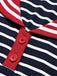 [Pre-Sale] Red & Blue & White 1950s Stripe Sailor Collar Sleeveless Top