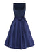 Dark Blue 1950s Vintage Dress