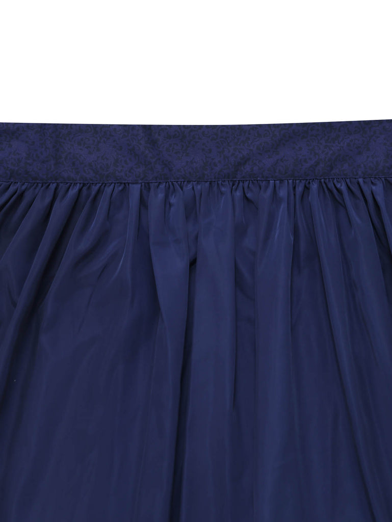 Dark Blue 1950s Vintage Dress 6