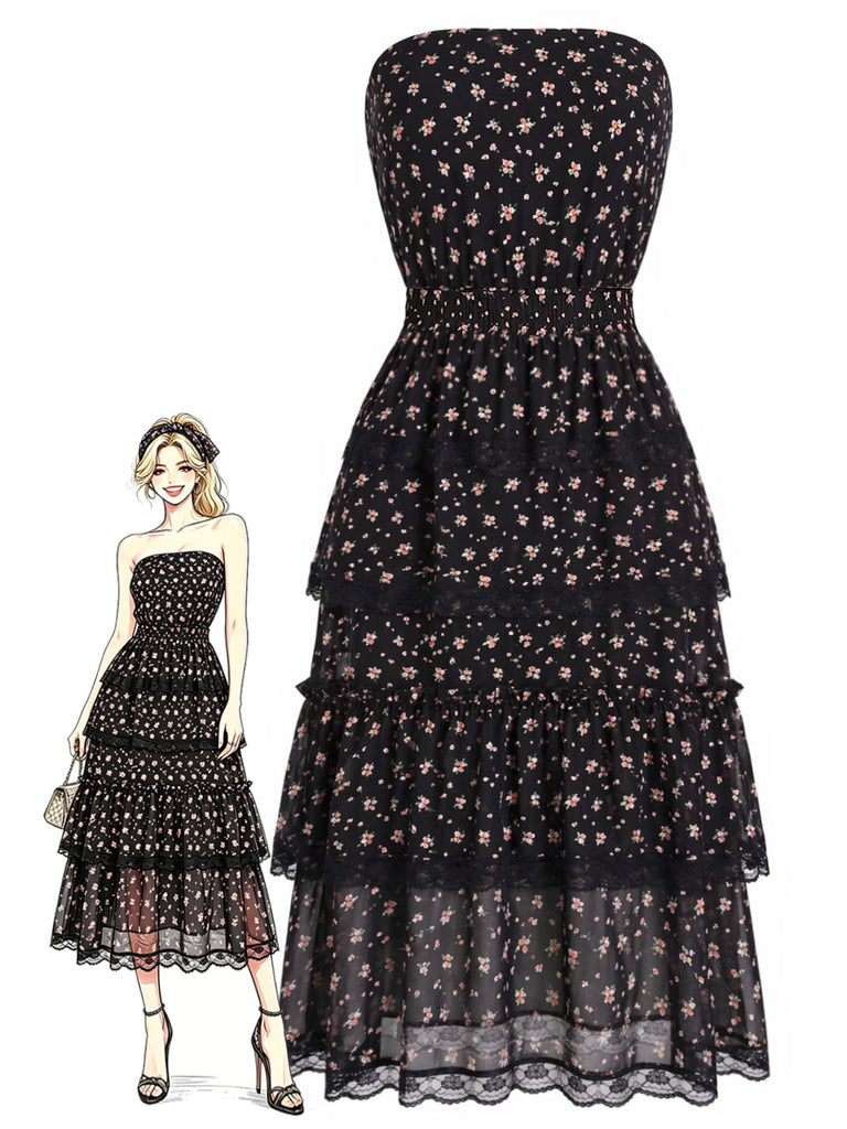 [Pre-Sale] Black 1950s Vintage Retro Dress