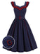 [Pre-Sale] Dark Blue 1980s Patchwork Vintage Dress 2