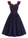 [Pre-Sale] Dark Blue 1980s Patchwork Vintage Dress 3