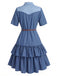 [Pre-Sale] Dark Blue 1960s Floral Denim Dress 5