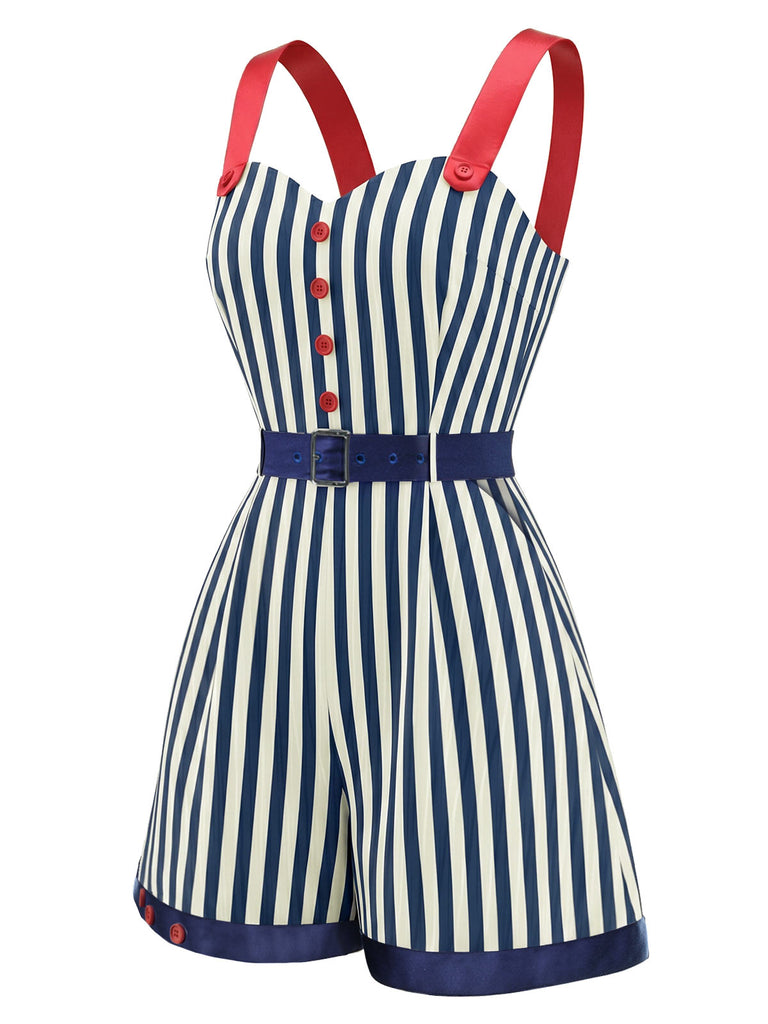 [Pre-Sale] 1950s Striped Vintage Classic Romper 4