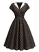 [Pre-Sale] Brown 1930s Polka Dot Dress 3