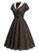 [Pre-Sale] Brown 1930s Polka Dot Dress 4
