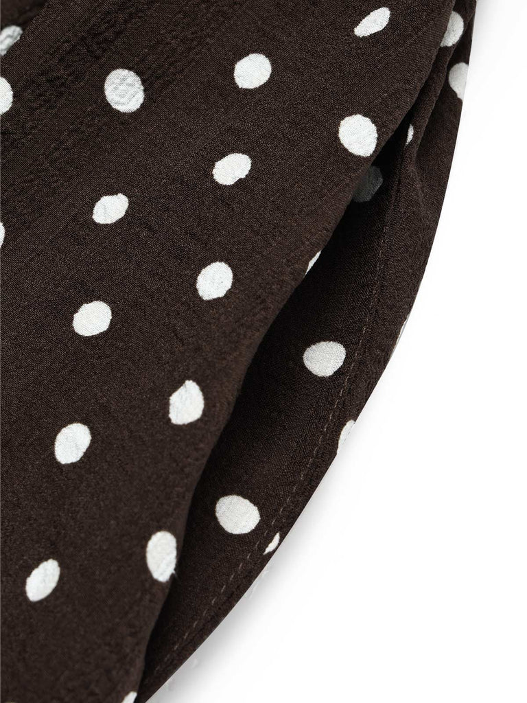 [Pre-Sale] Brown 1930s Polka Dot Dress 6