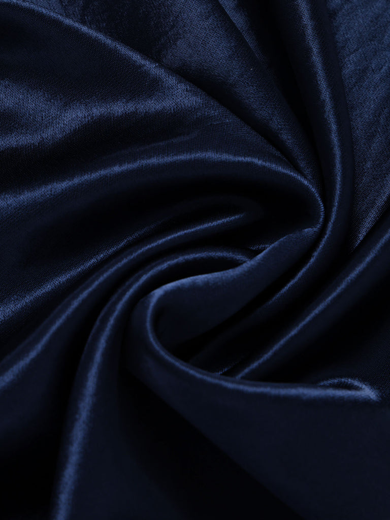 [Pre-Sale] Dark Blue 1920s Belted Satin Dress 5