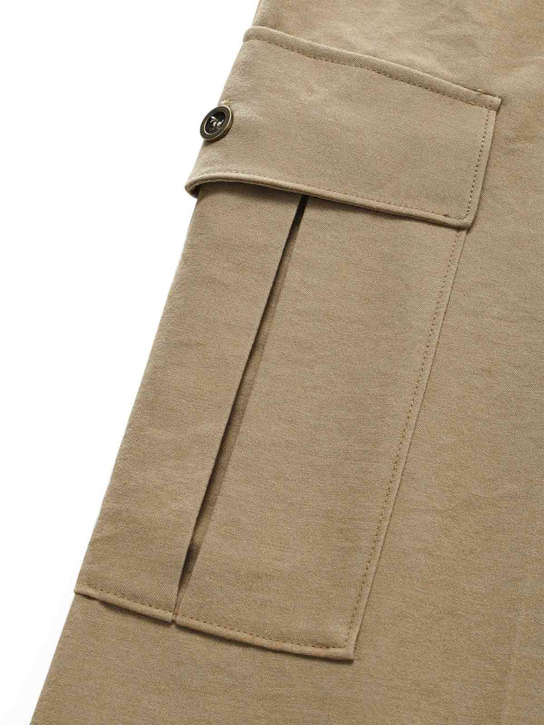[Pre-Sale] Light Coffee 1940s V Neck Jumpsuit 10