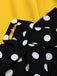 [Pre-Sale] Yellow Black 1960s Polka Dot Ruffle Patchwork Dress 6