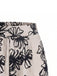 1940s Floral Fringe Hem Wide-Leg Pants