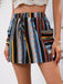 Elegant 1960s Vintage Floral Striped Shorts 1