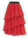 [Pre-Sale] Flame Scarlet 1940s Polka Dot Ruffle Skirt 3