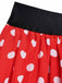 [Pre-Sale] Flame Scarlet 1940s Polka Dot Ruffle Skirt 6