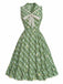 [Pre-Sale] Gray Green 1940s Vintage Classic Dress 3