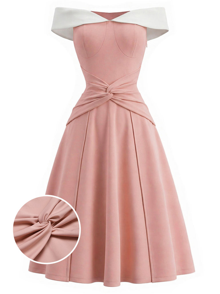 [Pre-Sale] Peach Pink 1950s Vintage Classic Dress