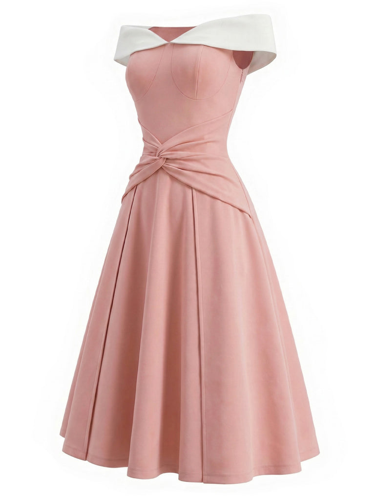 [Pre-Sale] Peach Pink 1950s Vintage Classic Dress 3