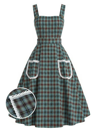 [Pre-Sale] Lake Green Plaid Lace Blouse