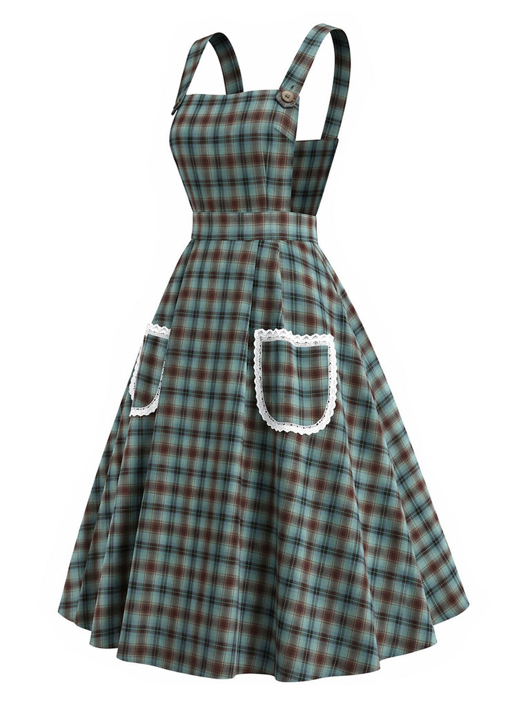 [Pre-Sale] Lake Green Plaid Lace Blouse 3