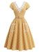 [Pre-Sale] Orange Color 1940s Plaid Vintage Classic Dress 2