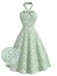 [Pre-Sale] Gray Green 1940s Floral Vintage Dress 2