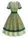 [Pre-Sale] Gray Green 1940s Lace Vintage Classic Dress 2