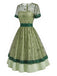 [Pre-Sale] Gray Green 1940s Lace Vintage Classic Dress 3
