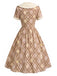 [Pre-Sale] Light Brown 1940s Vintage Classic Dress 5