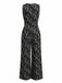 1960s Polka Dot Floral V Neck Jumpsuit 6
