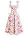 Elegant 1950s Vintage Floral Dress 6