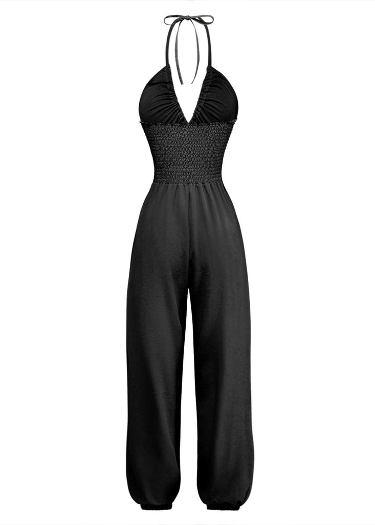 1950s Halter V Neck Vintage Jumpsuit 2