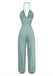 1950s Halter V Neck Vintage Jumpsuit 5