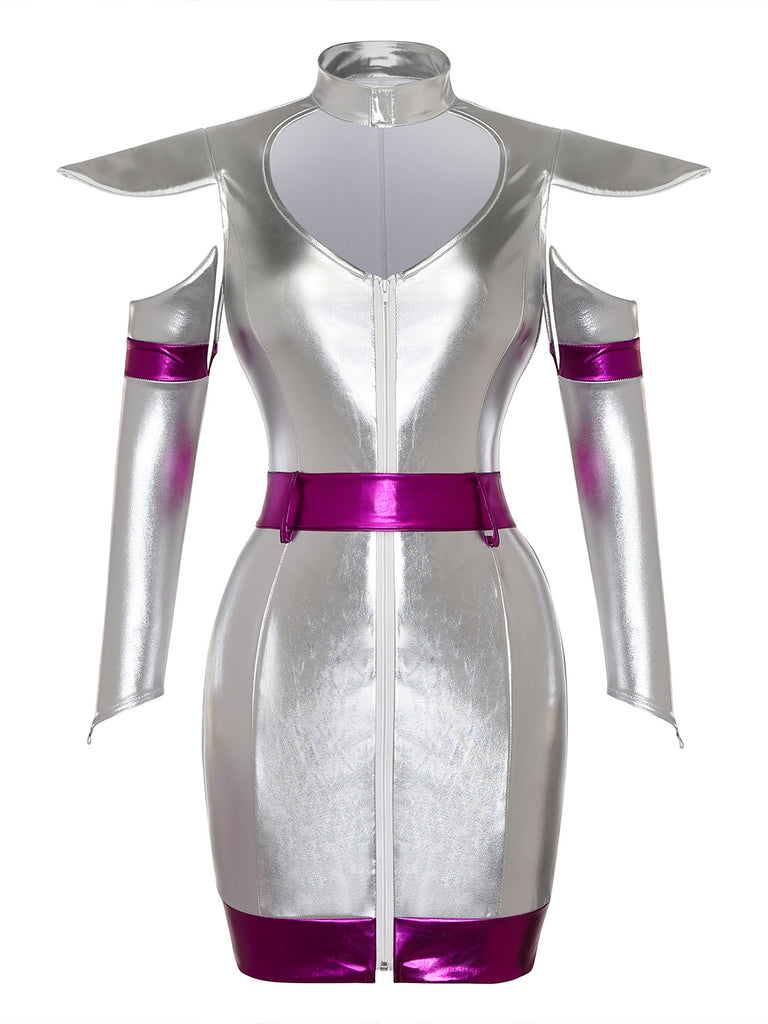 Silver 1960s Metallic Futuristic Costume Set