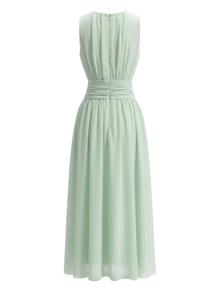 Elegant Pale Green 1940s Vintage Dress 2