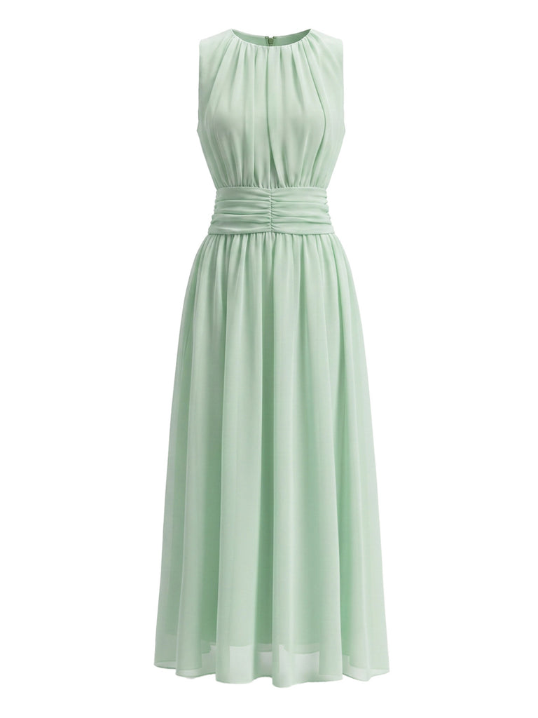 Elegant Pale Green 1940s Vintage Dress 3