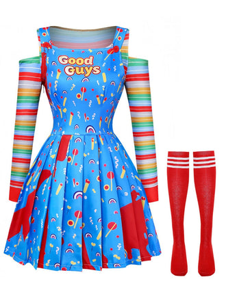 Blue 1960s Floral Two Piece Set