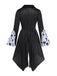 Black 1960s Floral Striped Two Piece Set 2